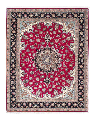 Täbriz - 50 Raj Teppich 155x200cm - Perserteppich - dunkelrot