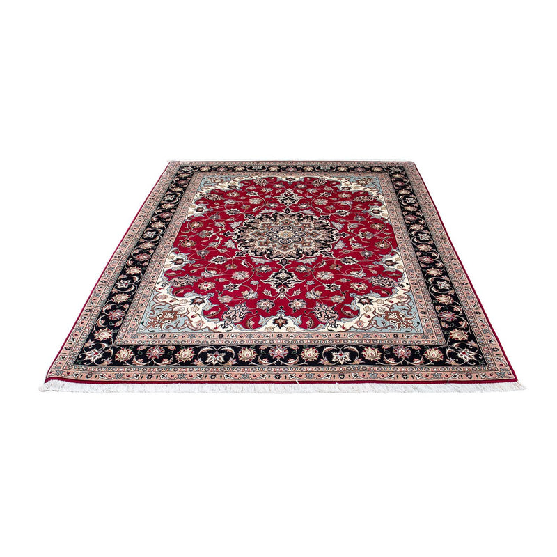 Täbriz - 50 Raj Teppich 155x200cm - Perserteppich - dunkelrot