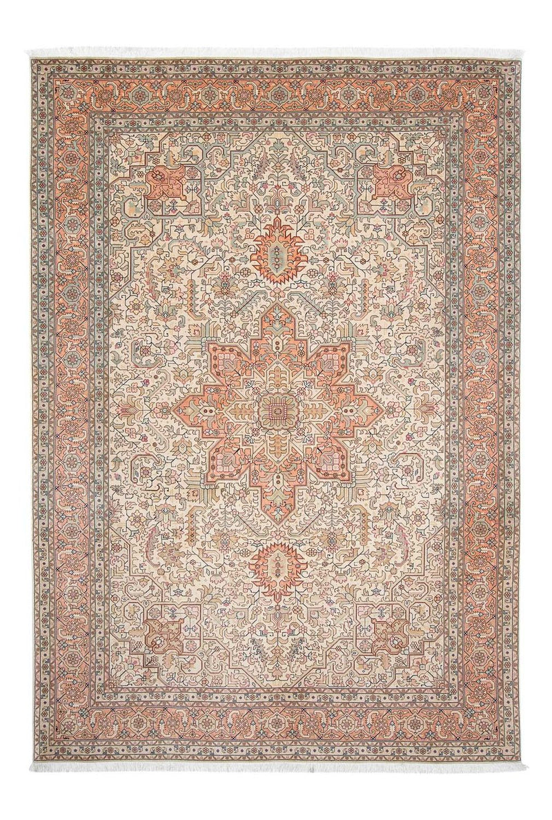 Täbriz - 50 Raj Teppich 205x302cm - Perserteppich - beige