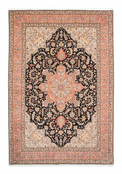 Täbriz - 50 Raj Teppich 204x311cm - Perserteppich - dunkelblau