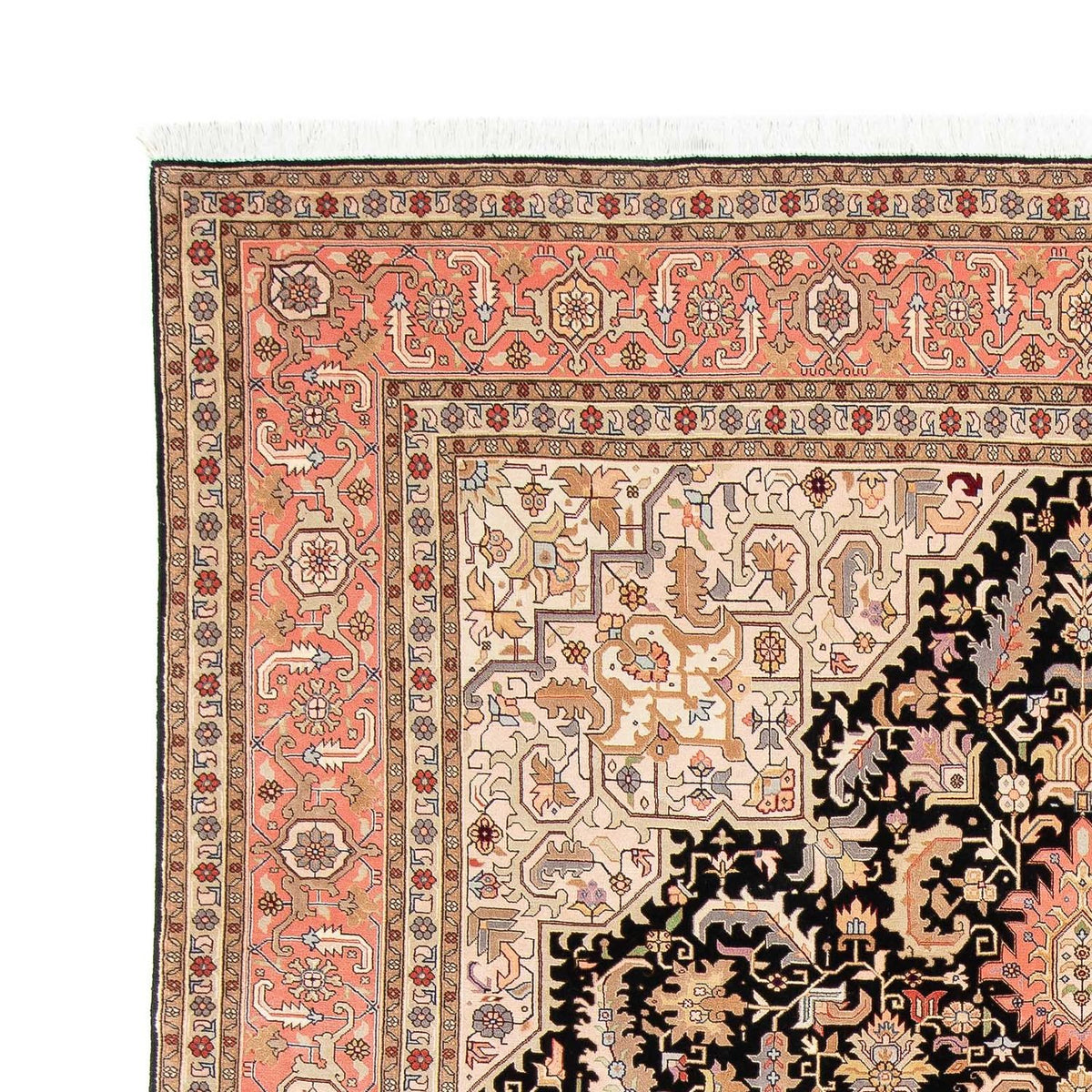 Täbriz - 50 Raj Teppich 204x311cm - Perserteppich - dunkelblau