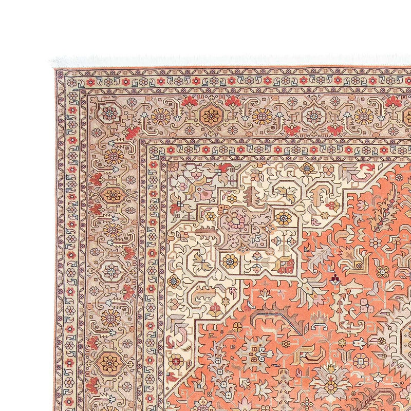 Täbriz - 50 Raj Teppich 206x302cm - Perserteppich - hellrot