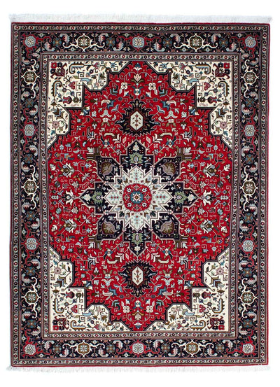 Täbriz - 50 Raj Teppich 154x212cm - Perserteppich - dunkelrot
