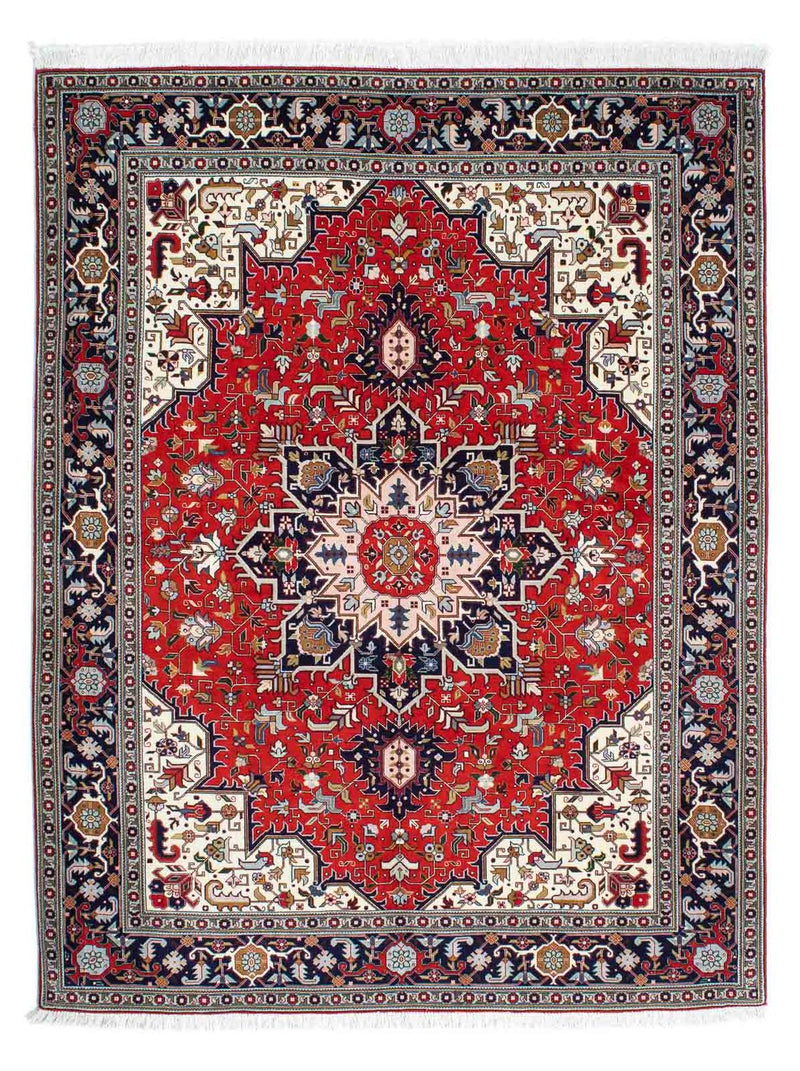 Täbriz - 50 Raj Teppich 152x196cm - Perserteppich - dunkelrot