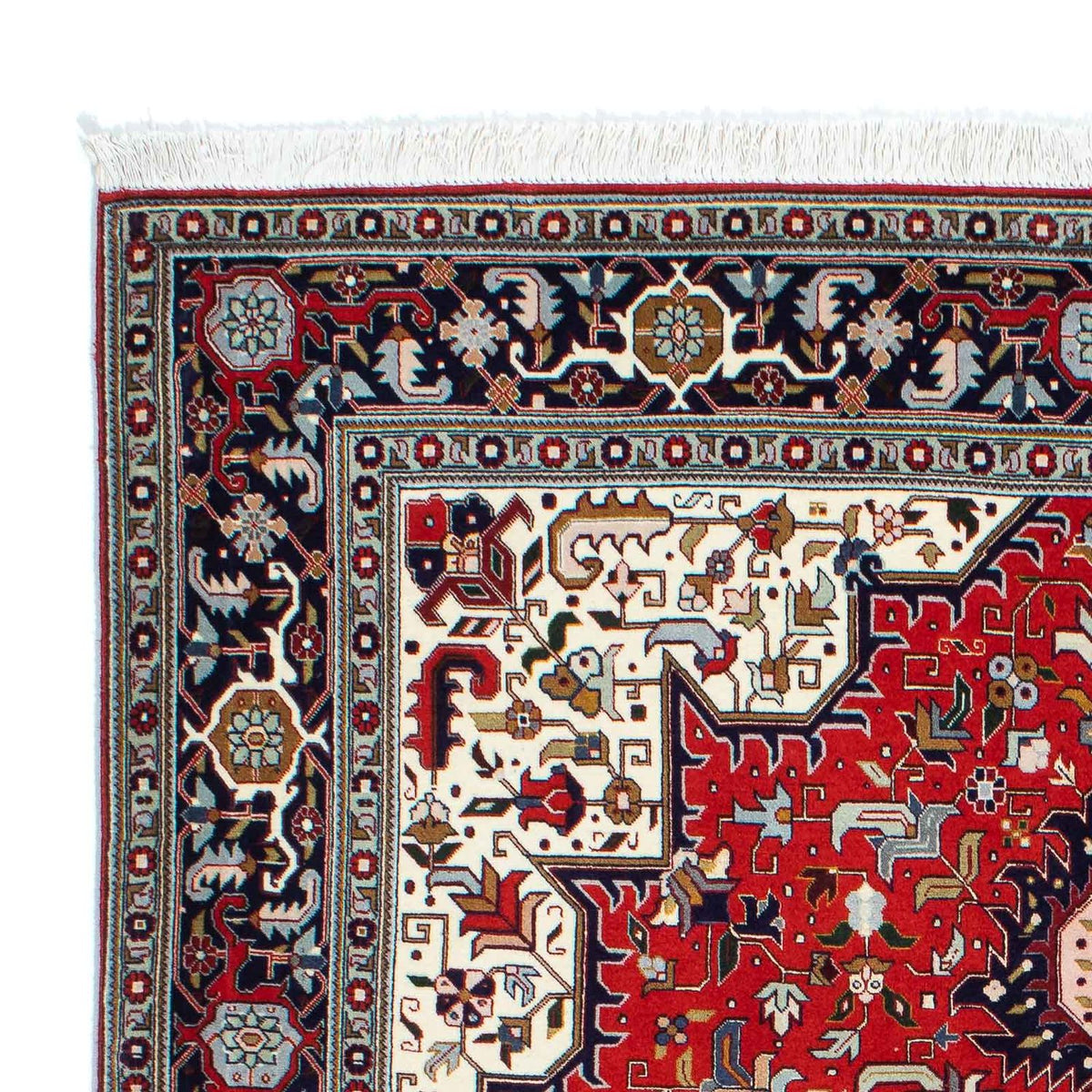Täbriz - 50 Raj Teppich 152x196cm - Perserteppich - dunkelrot