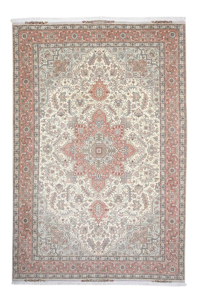 Täbriz - 50 Raj Teppich 206x310cm - Perserteppich - beige