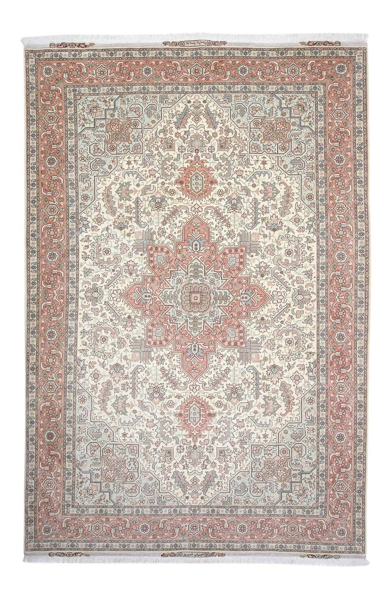 Täbriz - 50 Raj Teppich 206x310cm - Perserteppich - beige