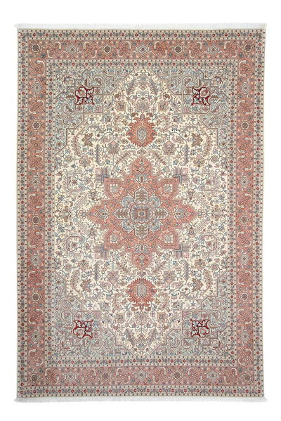 Täbriz - 50 Raj Teppich 204x310cm - Perserteppich - beige