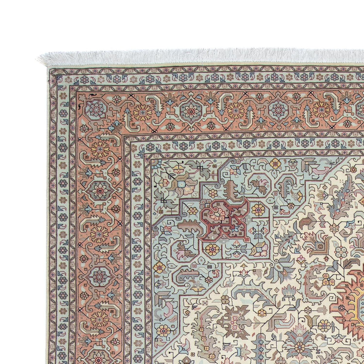 Täbriz - 50 Raj Teppich 212x304cm - Perserteppich - beige