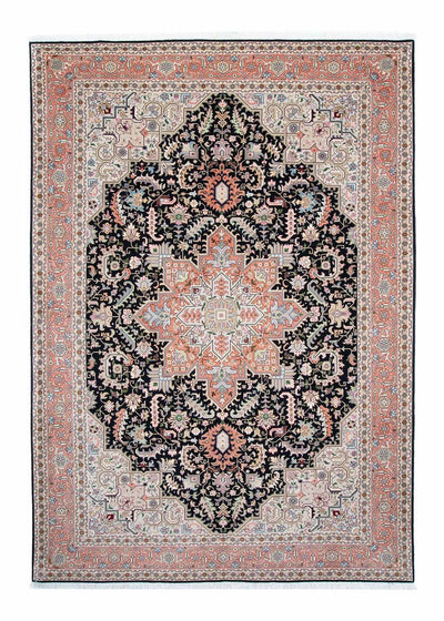 Täbriz - 50 Raj Teppich 204x300cm - Perserteppich - dunkelblau