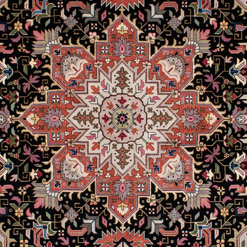 Täbriz - 50 Raj Teppich 152x212cm - Perserteppich - dunkelblau