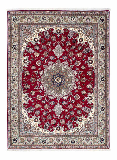 Täbriz - 50 Raj Teppich 150x202cm - Perserteppich - dunkelrot