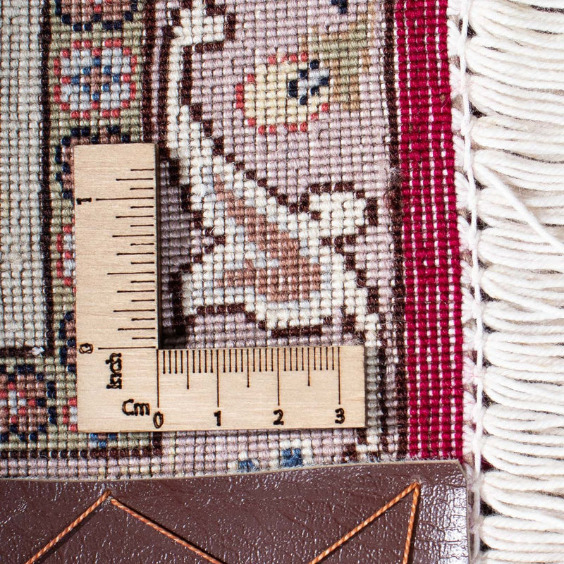 Täbriz - 50 Raj Teppich 150x202cm - Perserteppich - dunkelrot
