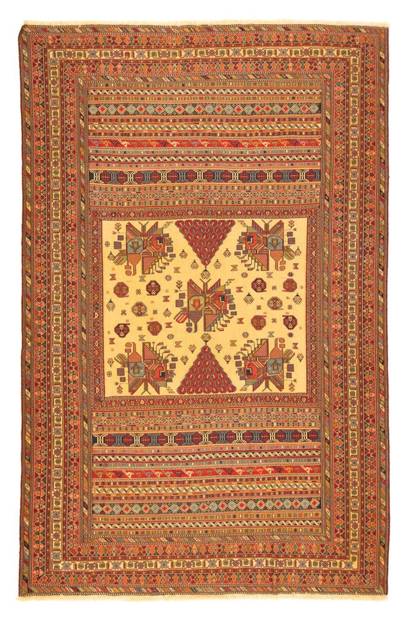 Afshar Sirjan Teppich 196x297cm - Perserteppich - mehrfarbig