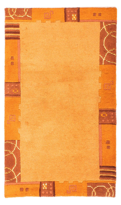 Nepal Teppich 80x150cm - Wollteppich - orange