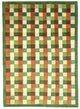 Nepal Teppich 160x230cm - Wollteppich - grün