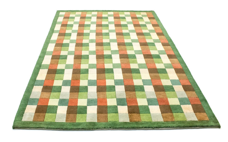 Nepal Teppich 160x230cm - Wollteppich - grün
